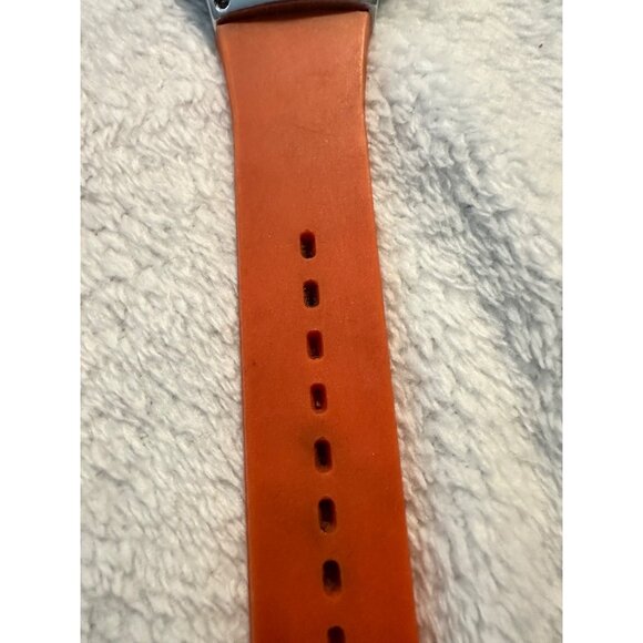 Men's Montres Carlo Faux Chronograph Watch With Orange Neoprene Band & Stainless - Picture 4 of 9